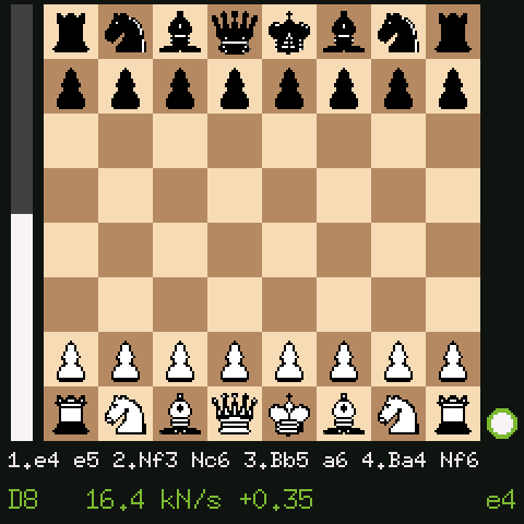 The engine thinking: its main line and best move